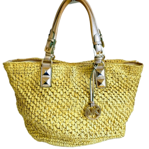 💥Offers Welcome💥 MICHAEL KORS Santorini Straw Tote Bag - Picture 5 of 15